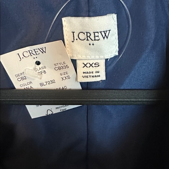 J. Crew Women's Navy Quilted Puffer Coat - Picture 4 of 4